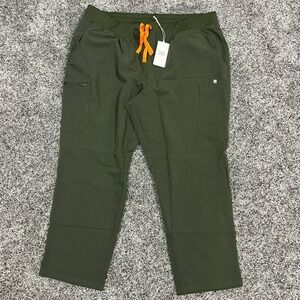 FIGS High Waisted‎ Yola With Yoga Waistband Scrub Pants NWT - Green 5XL